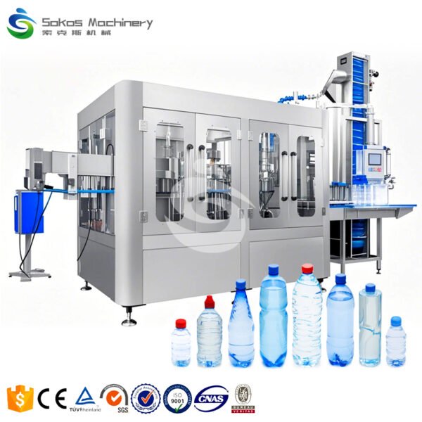 High Quality CGF60-60-20 Fully Automatic 300-1000ml PET Plastic Bottle 28000/bph Pure/Drinking Making Production Line Mineral Water Filling Machines