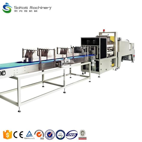 Automatic 80 Packages/Minute Linear Heat Shrink Bottle Packing Machine