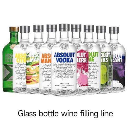 Glass bottle wine filling line