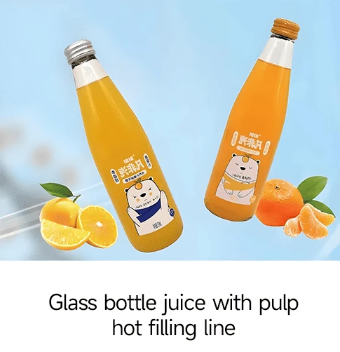 Glass bottle juice with pulphot filling line