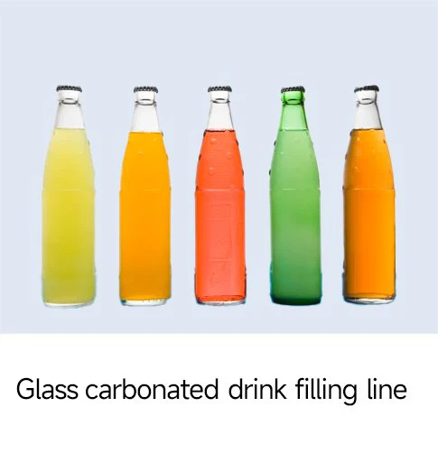 Glass carbonated drink filling line